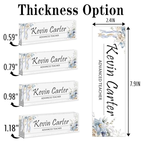 Acrylic Desk Name Plate, Custom Office Gift V4011