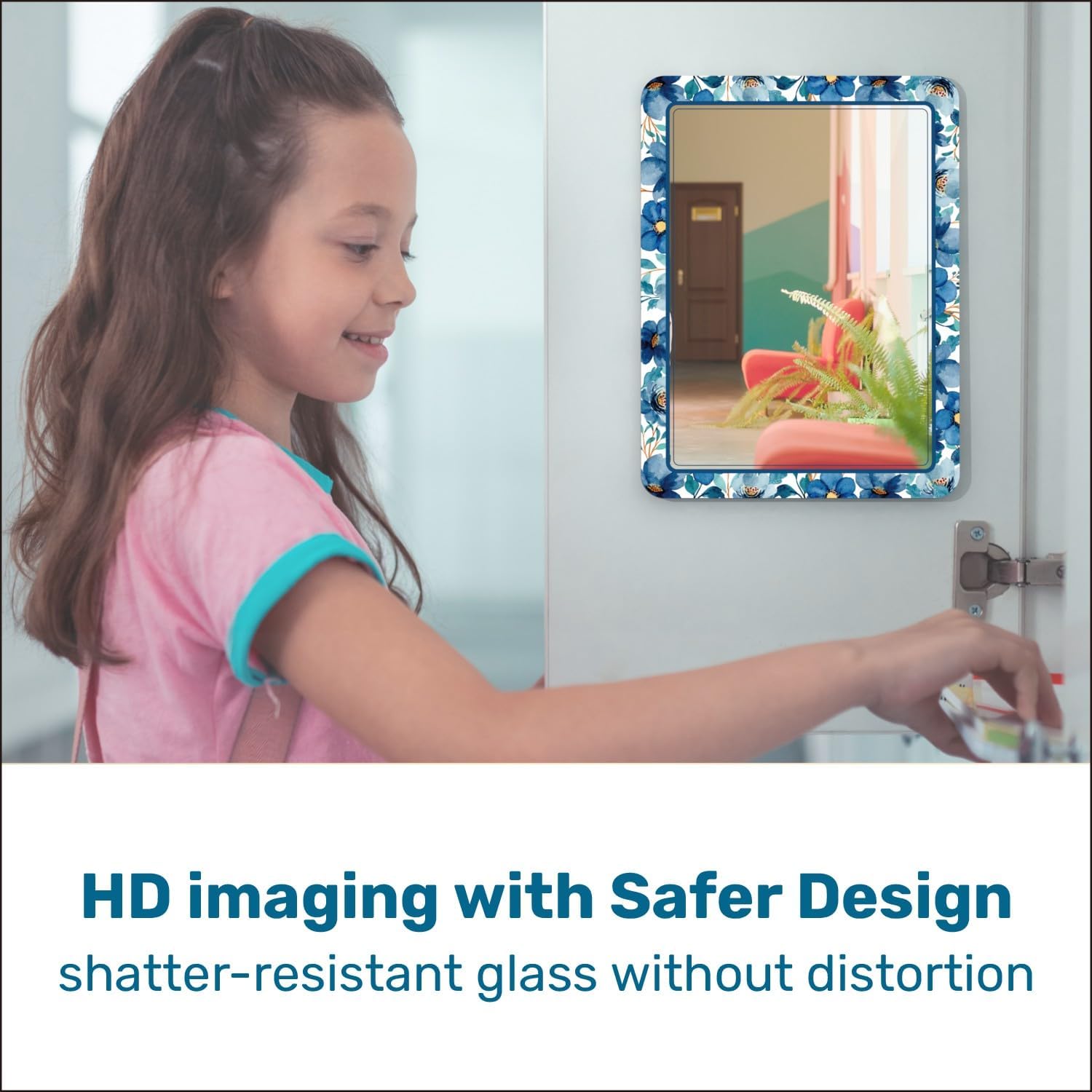 Magnetic Mirrors for Locker, 2 Pack, 5x7 Inch W110