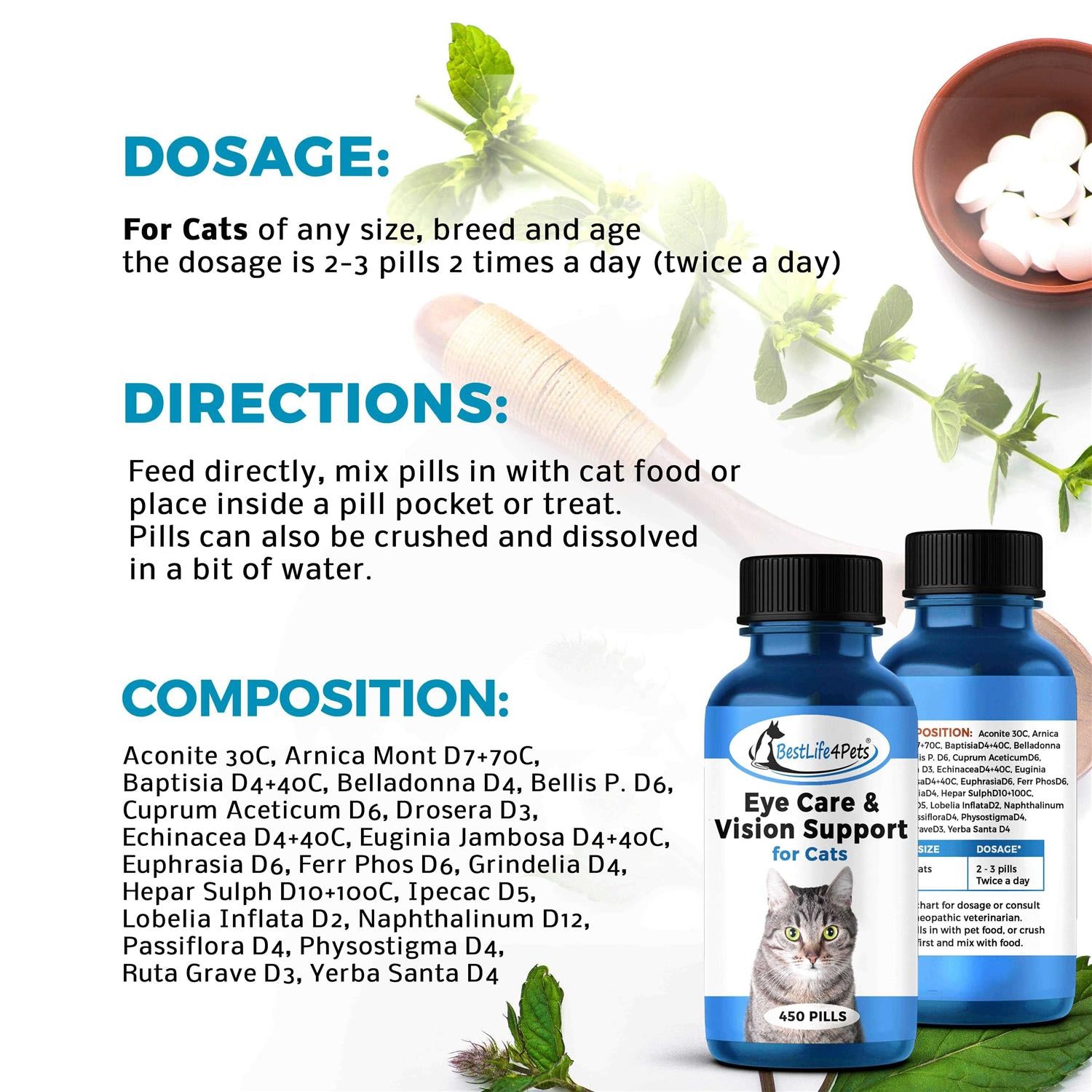 Eye Care and Vision Support for Cats A8409
