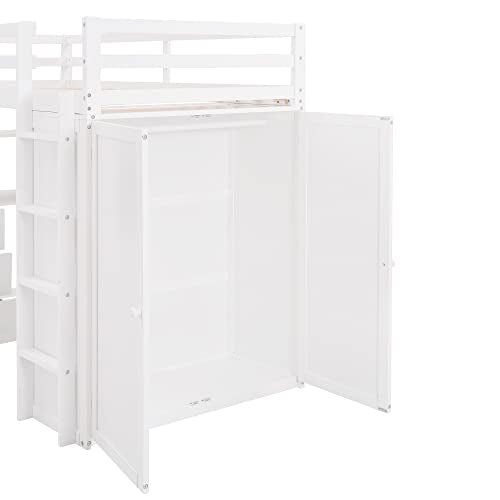 Full Loft Bed with Desk and Storage Drawers Z289457