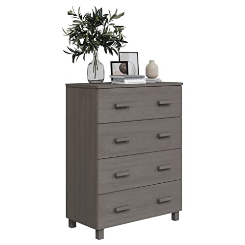Sideboard Light Gray Solid Wood Pine F93935