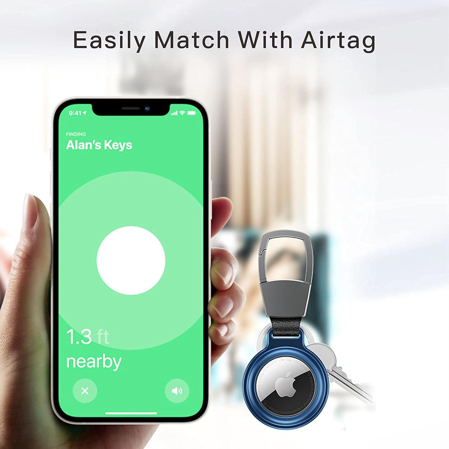 4 Pack AirTag Holder with Anti-Lost Keyring for Luggage Z560