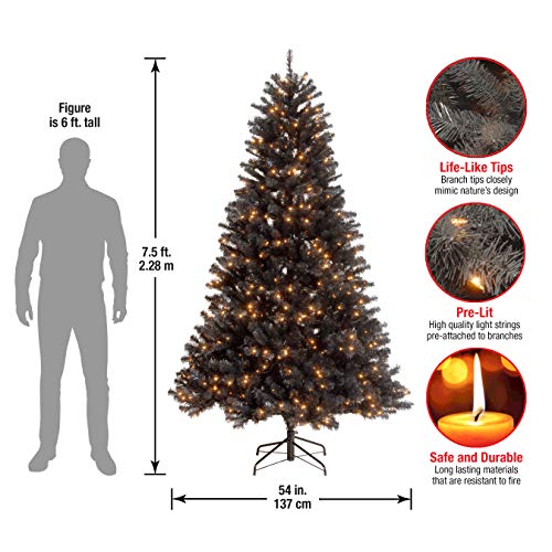 Pre-Lit Artificial Full Christmas Tree with White Lights, 7.5 Feet G15761