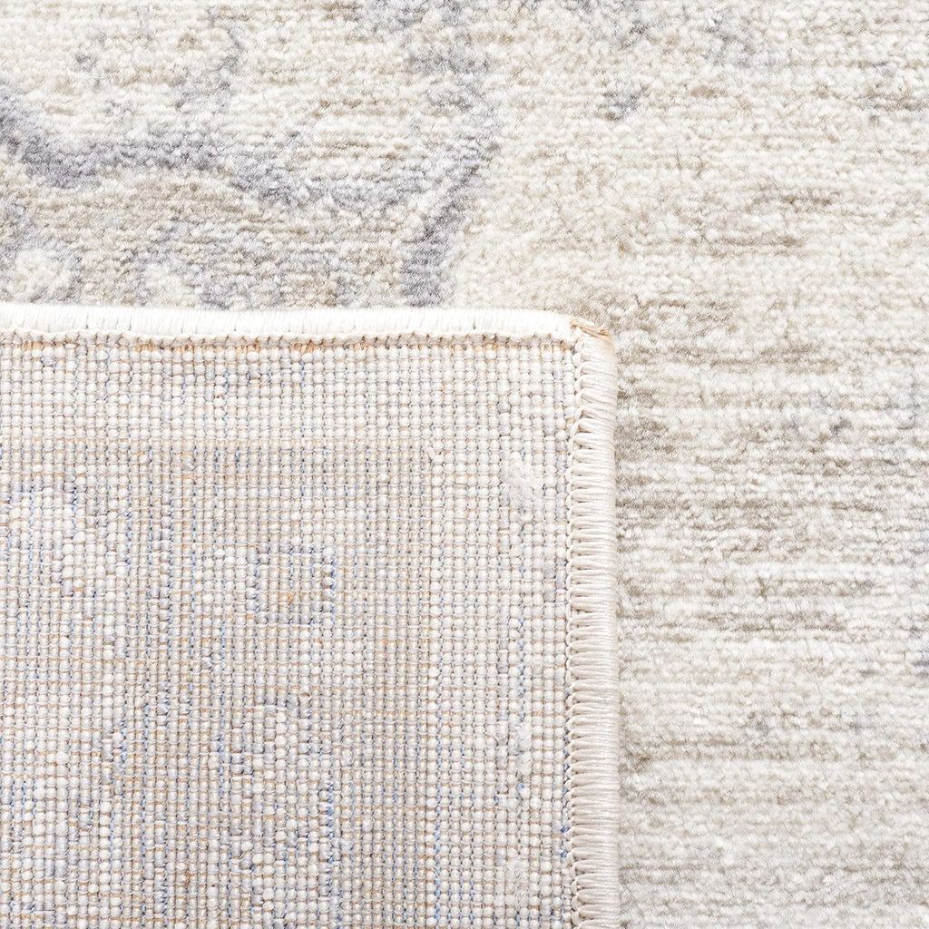 Area Rug 9' x 12' Ivory & Beige Medallion Distressed Design G398207