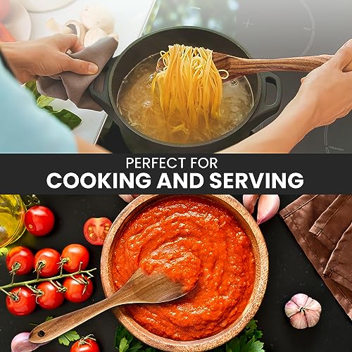 6-Piece Wooden Spoons for Cooking with Smooth Finish and Comfort Grip Y634943
