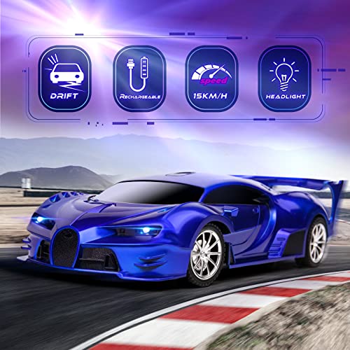 Remote Control Car 2.4Ghz Rechargeable 1/18 RC Racing Vehicle with Headlight Y20126