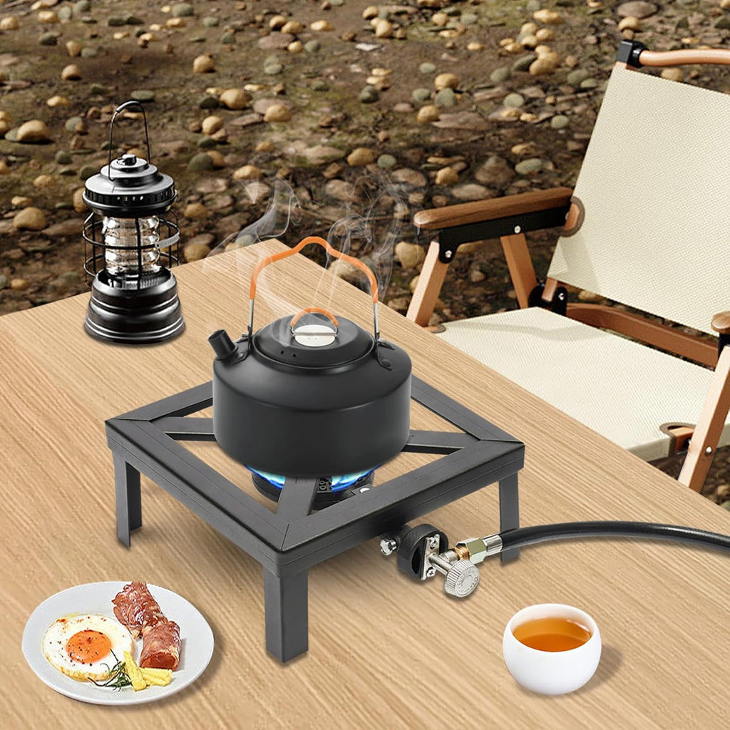 Portable Single Burner Propane Gas Stove with Adjustable Regulator for Camping and BBQ Z5752
