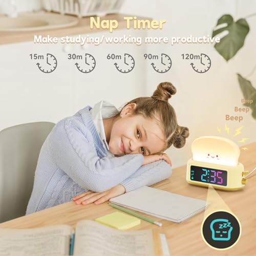 Kids Alarm Clock with Night Light, Timer and Snooze Y938126