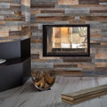 3D Vintage Barnwood Planking - 3D Wall Panels, Reclaimed Wood Planks, Farmhouse Decor - 42 Rustic Wall Panels - Brown (30 sq. ft)