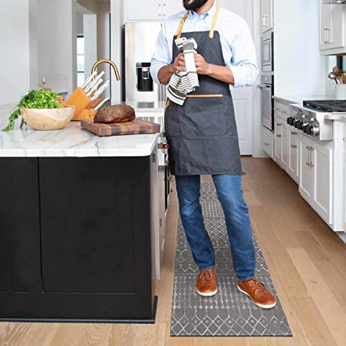 Boho Kitchen Mat Set of 2, Non Skid Washable, Rubber Backing X77176