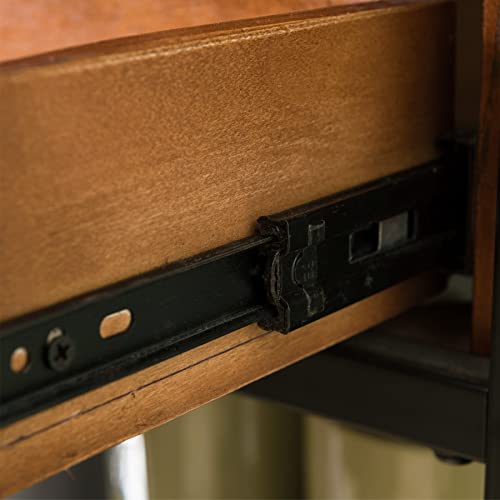 Rustic Bookcase with Drawer Storage, 12" D x 30" W x 50" H E5461