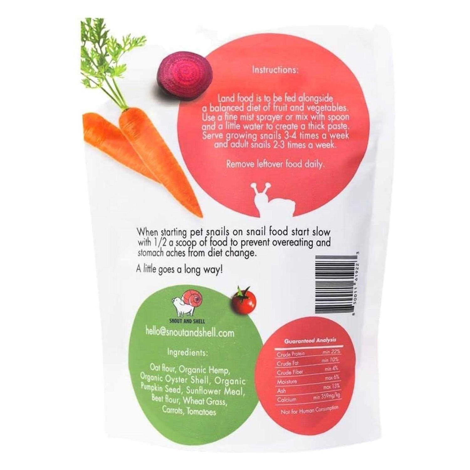 Vegetable Flavored Pet Land Snail Food High-Protein N401633