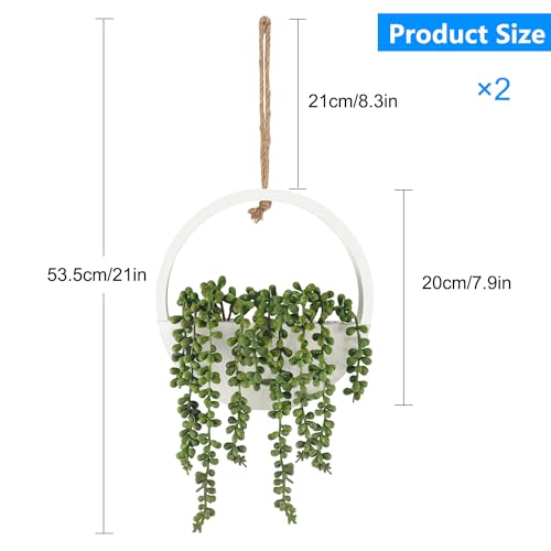 Artificial Hanging Succulents Plants in Pot with Lanyard B34438