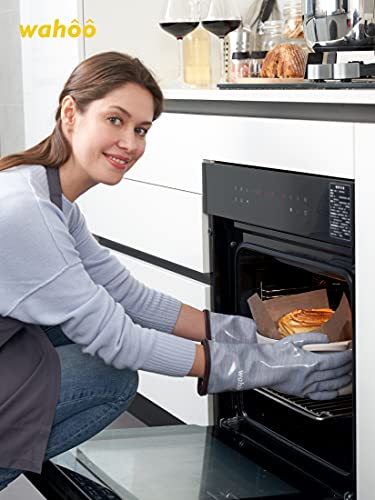 Silicone Smoker Oven Gloves, Heat Resistant, Purple, M D9341