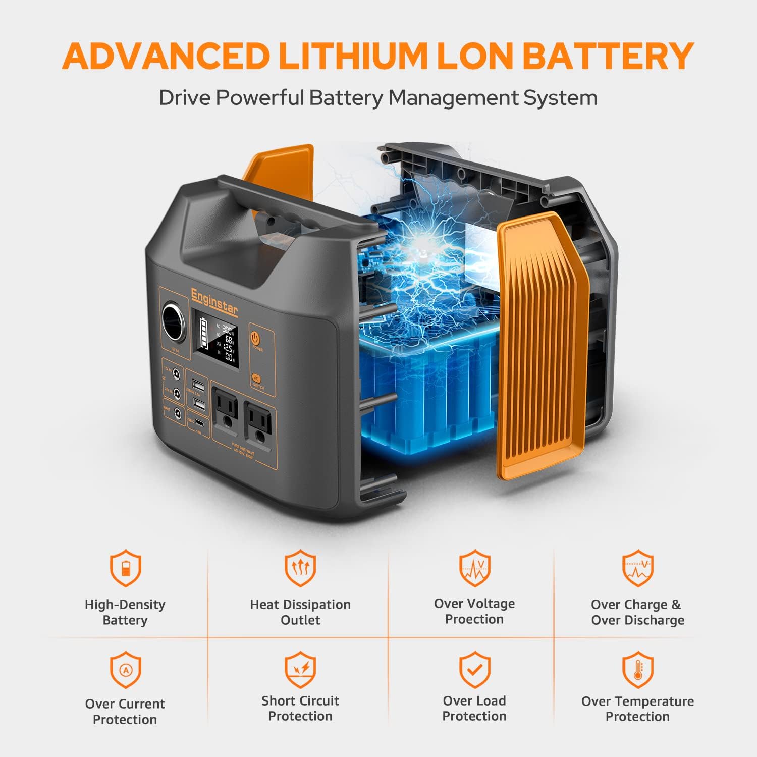 300W Solar Generator with 60W Solar Panel, 80000mAh Portable Power Station K31625