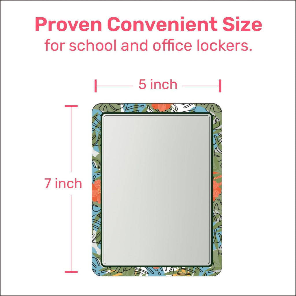 Magnetic Mirrors for Locker, 2 Pack, 5x7 Inch W110