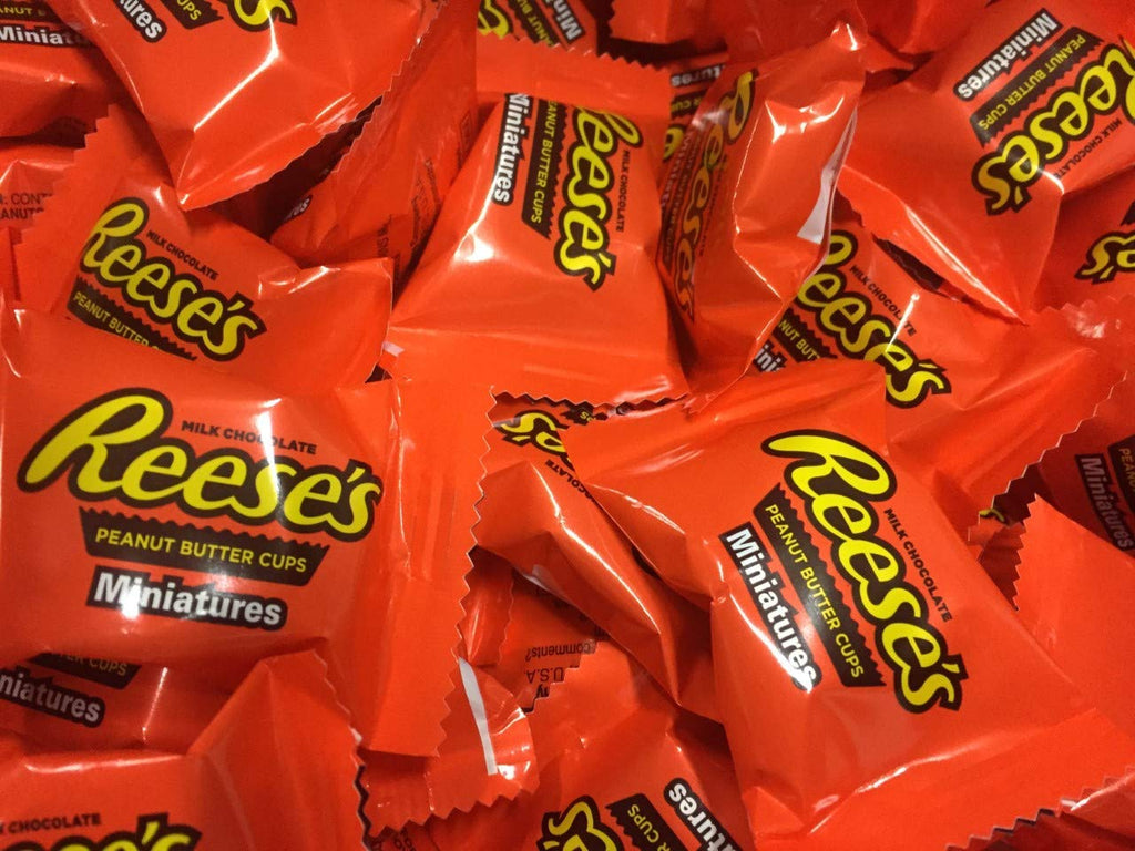 Peanut Butter Chocolate Cups, Individually Wrapped Miniatures, Bulk 5 Pounds X89739