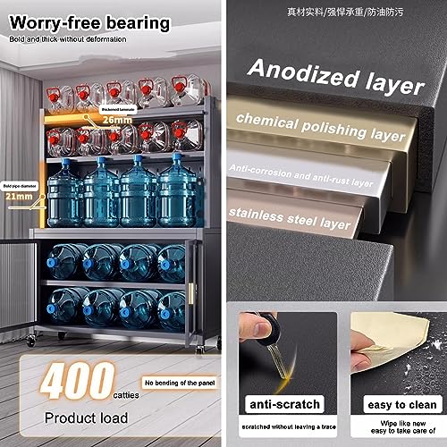 5-Tier Metal Baker's Rack with Rolling Wheels D70118