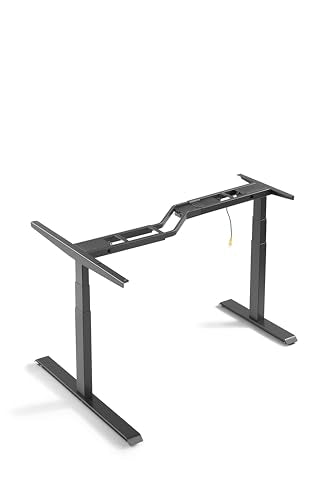 67" L Shaped Standing Desk Height Adjustable Dual Motor Electric Corner Desk Y656
