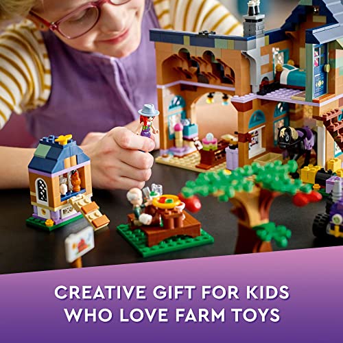 Organic Farm House Building Set with Toy Horse, Tractor and Animal Figures T61861