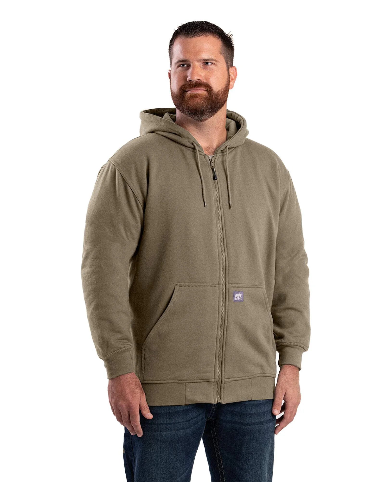 Thermal-Lined Full-Zip Hooded Sweatshirt V811888