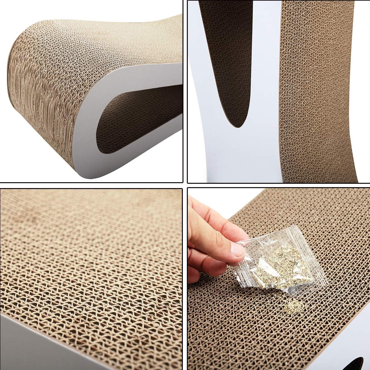 Cat Scratcher Lounge Cardboard Bed for Indoor Cats Kittens D94913