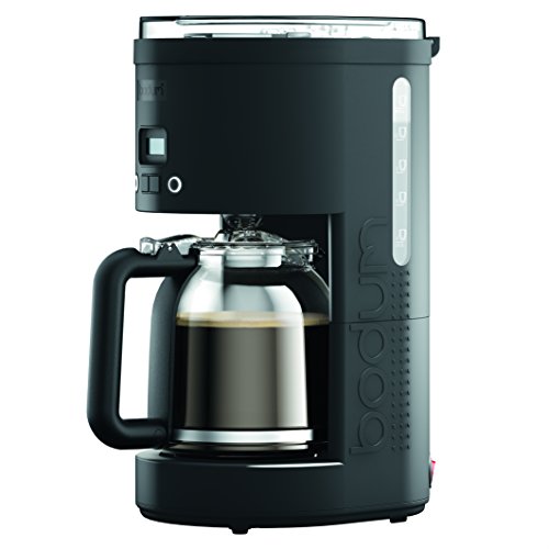 Bodum, Bistro Maker Programmable Coffee Machine with Borosilicate Glass Carafe, 12 Cup, 51 oz, Black