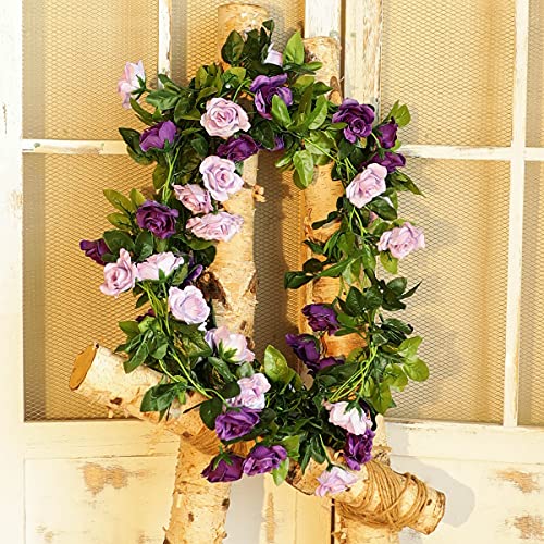 2pcs Artificial Eucalyptus and Peonies Flower Garland for Wall Hanging Decor L87129
