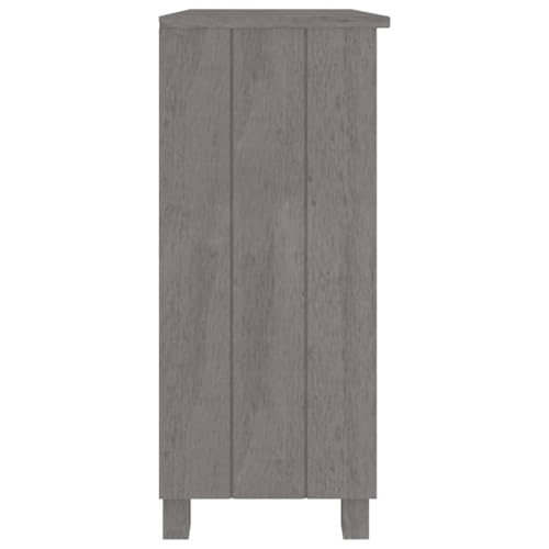 Sideboard Light Gray Solid Wood Pine J850