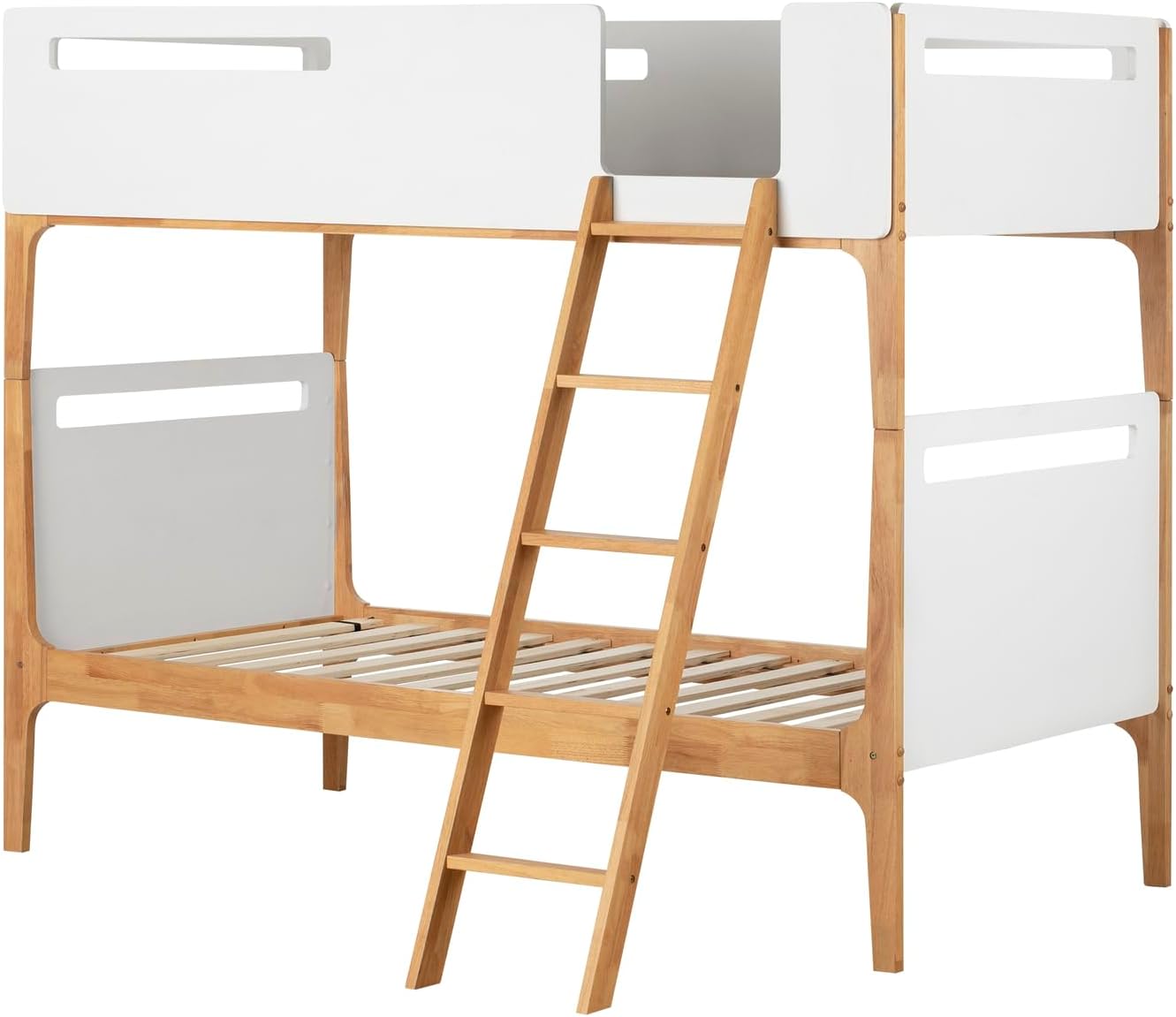 Twin Murphy Bed with Desk, Pure White, Wood S192