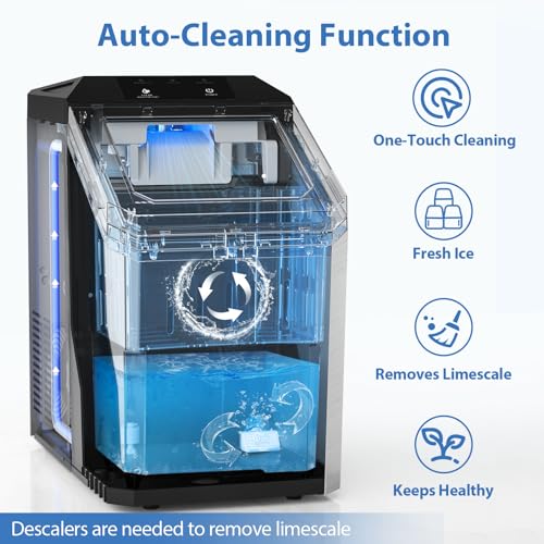 Nugget Ice Maker Countertop, 55lbs/Day, Self-Cleaning, Stainless Steel G9895