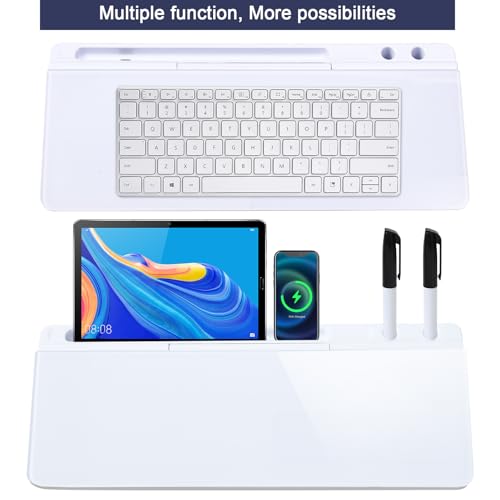 Glass Dry Erase Desktop Whiteboard with Storage X8709