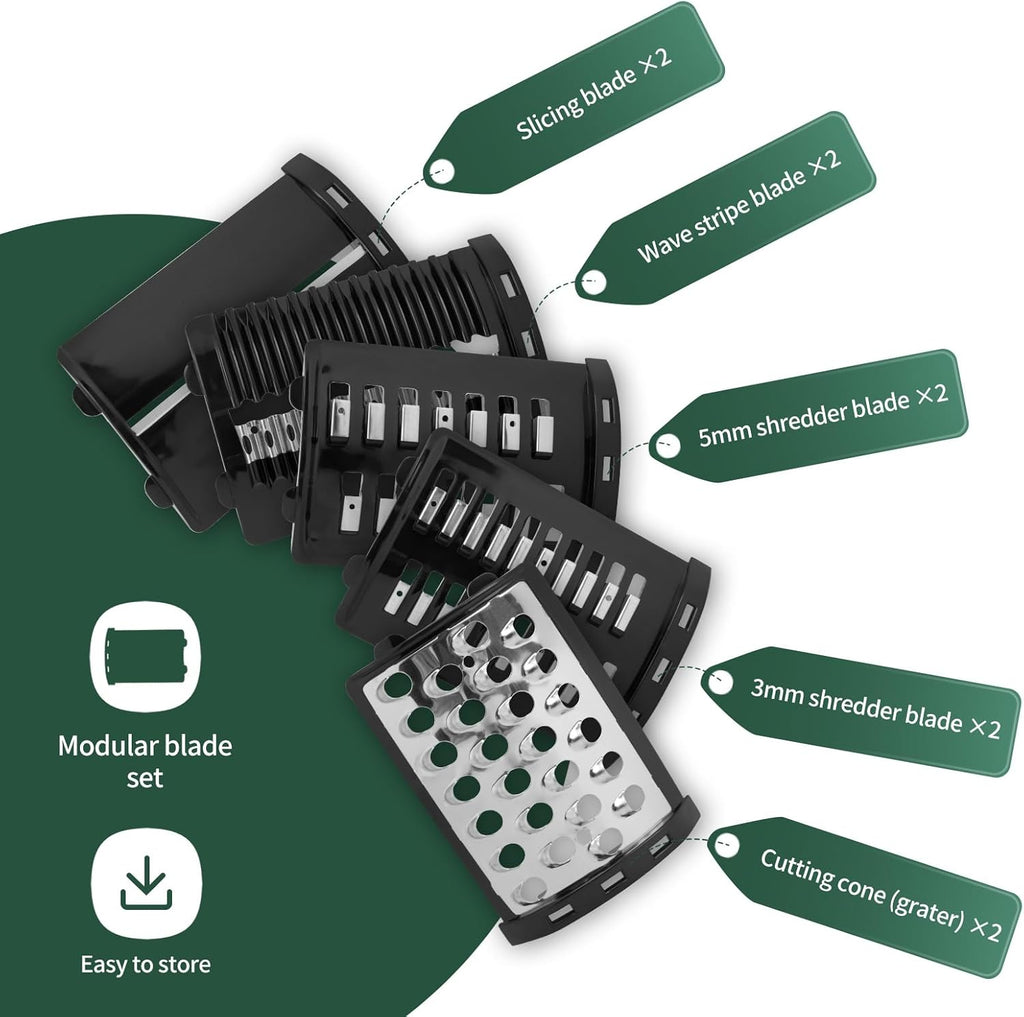Food Slicer and Cheese Grater Attachment for Stand Mixer with 5 Blades P76652
