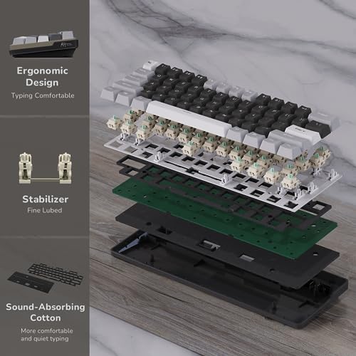 Wireless 60% Mechanical Gaming Keyboard, Hot Swappable RGB, Bluetooth/2.4G/USB X692