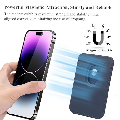 Magnetic Leather Card Wallet with AirTag Holder Z987578