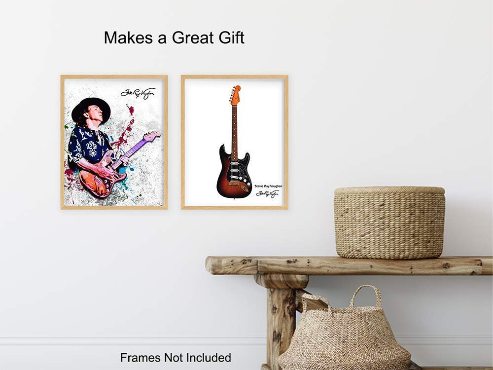 Blues Guitar Wall Art Print Poster Set - 8x10 Unframed Home Decor H30311
