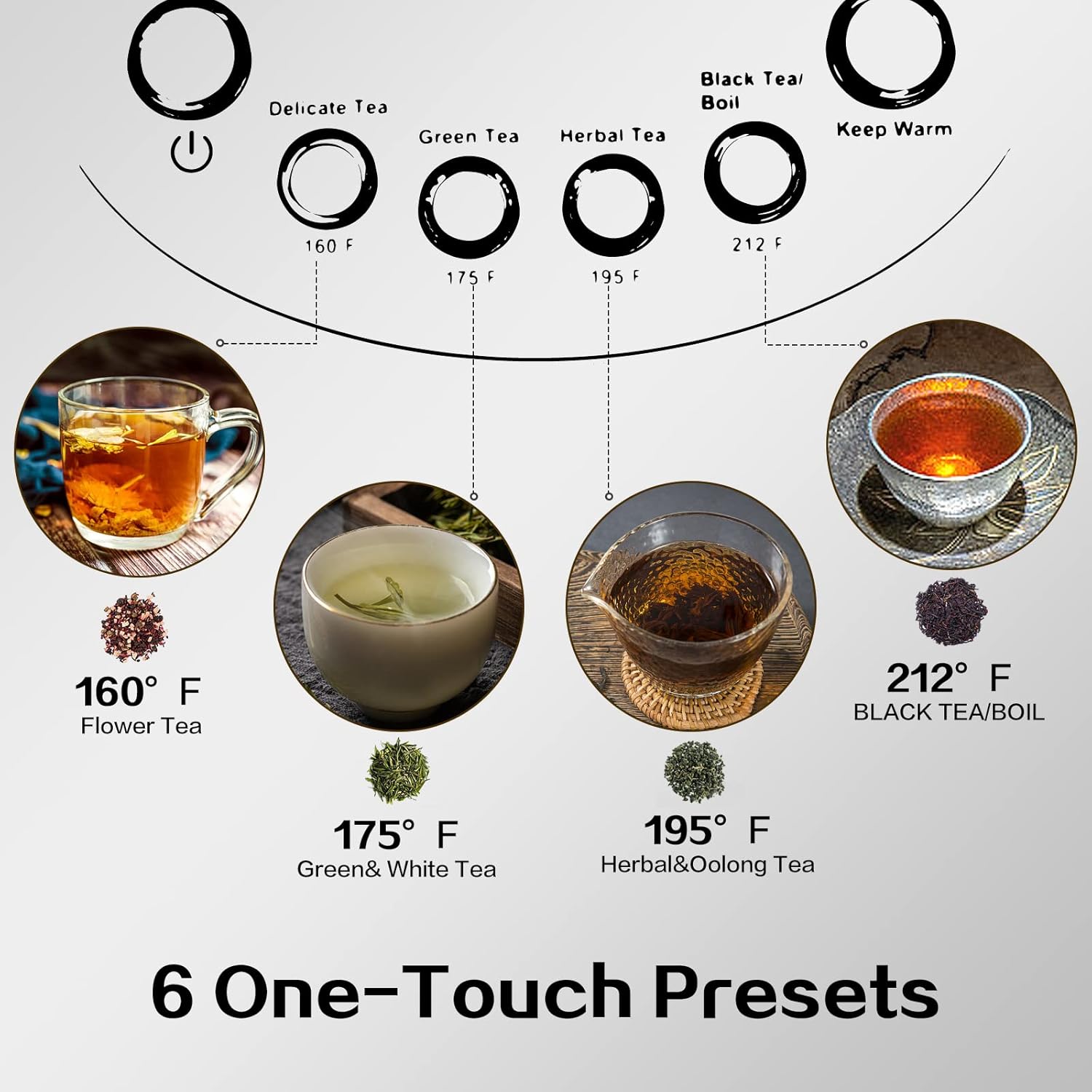 Smart Electric Kettle with Temperature Control & Tea Infuser - 1.7L Glass Water Boiler V7310
