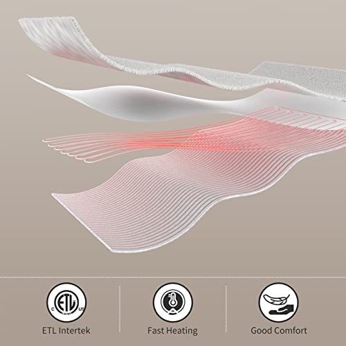 Heated Throw Blanket, Flannel & Sherpa, 3 Heat Levels, Auto-Off, Washable, 50x60 Inch Z430