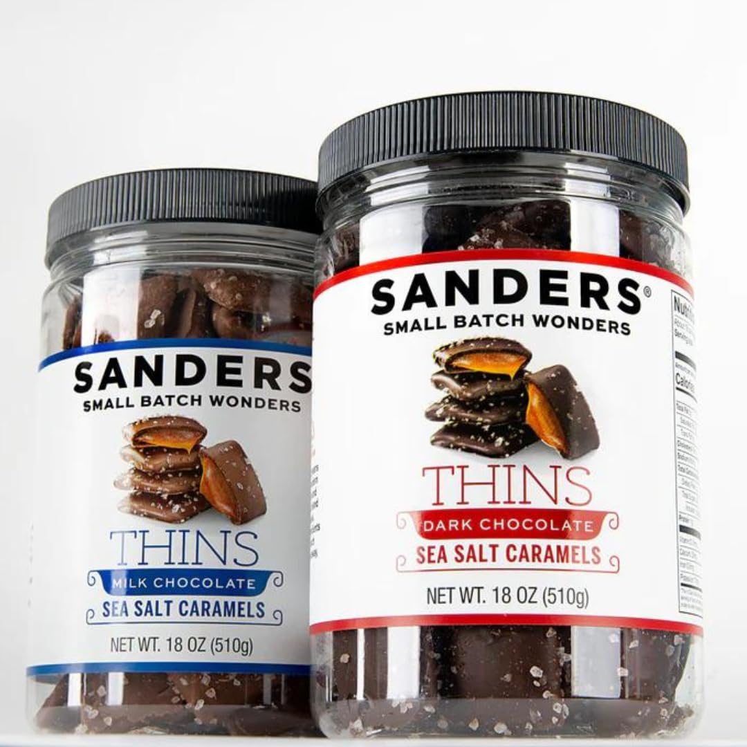 Sea Salt Caramels Milk & Dark Chocolate Variety, 18 Oz Tubs (Pack of 2) V778