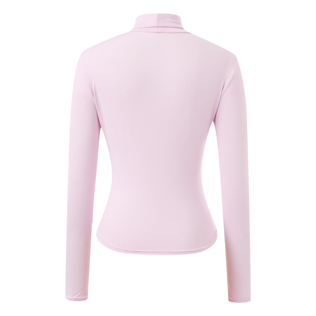Women's V Neck Long Sleeve Crop Top R54299