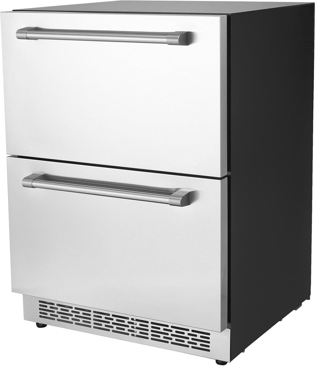 24 inch Undercounter Refrigerator, 2 Drawer, Dual Temperature, 4.87 Cu.ft. E1279