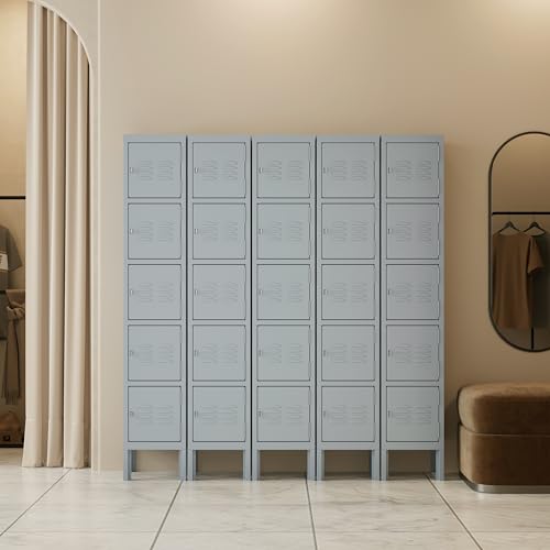 Metal Storage Locker with 3 Doors, 66" Tall Steel Cabinet D312544