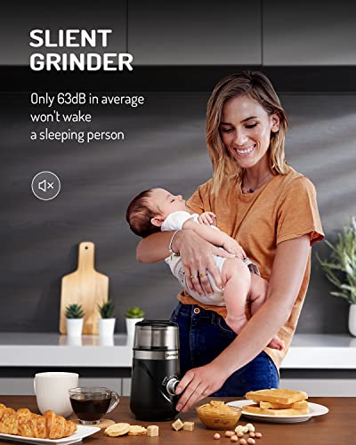 Adjustable Electric Coffee Grinder with Removable Stainless Steel Bowl S84764