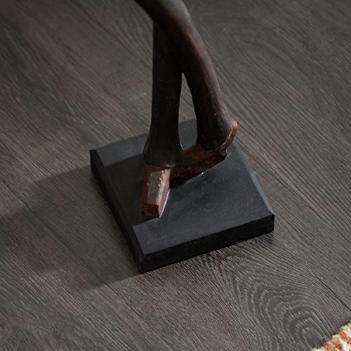 Polystone Musician Decorative Sculpture Tall Long Legged Jazz Band Home Decor Statues with Black Base Stand, Set of 4 Accent Figurines B370