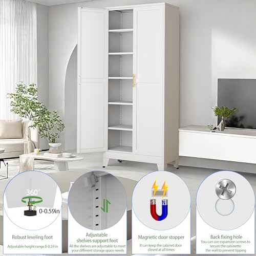 Pantry Storage Cabinet with Adjustable Shelves R2867