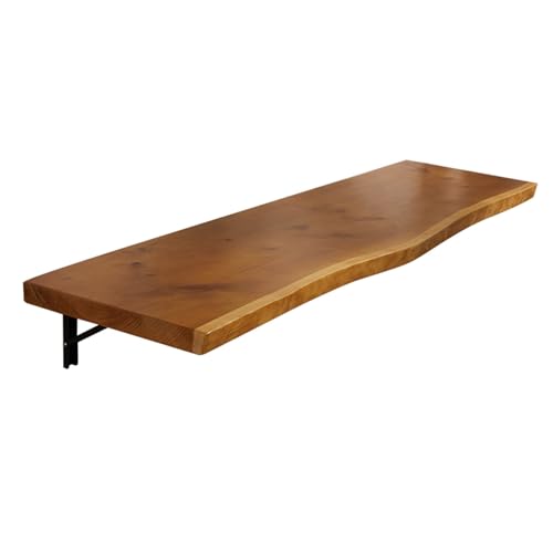 Wall desk,Foldable desks for small spaces,Floating desk,Made of solid wood,foldable with one click,suitable for a variety of scenarios (needs to be installed on a solid wall).(Size:80cm/31.49i