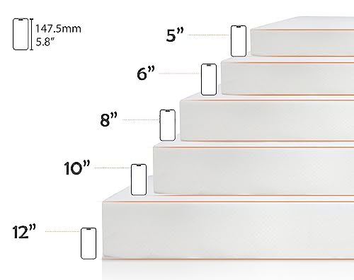 Gel Memory Foam Queen Mattress, 5 Inch Cooling Mattress Pad, Bed-in-a-Box A437343