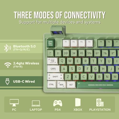 97 Keys Gasket Mechanical Keyboard with Customizable Display Screen, Knob, Hot Swappable U577