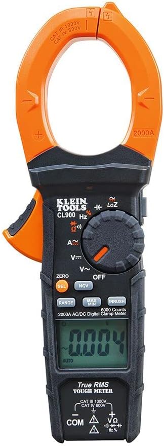Digital Clamp Meter, Auto Ranging TRMS, AC/DC Voltage and Current, 2000A P6114