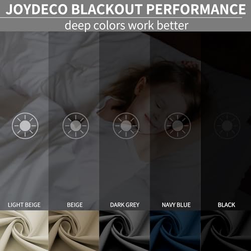 Blackout Curtains 108 Inch Length 2 Panels, Thermal Insulated, Room Darkening Grommet Drapes for Bedroom Living Room U463796